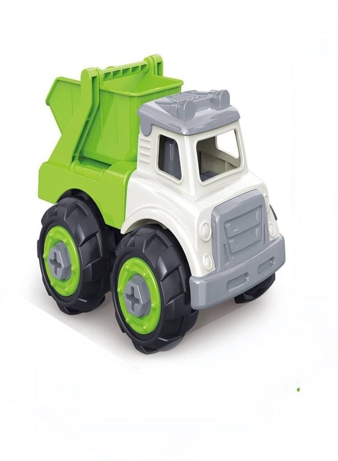 FUN FRY Unbreakable Assembly Toys for Kids, Children's Green DIY Big Size Truck Vehicle Toy Assembly kit Truck Building kit Unbreakable Engineer Vehicle (3-6 Years) Green - Image 1